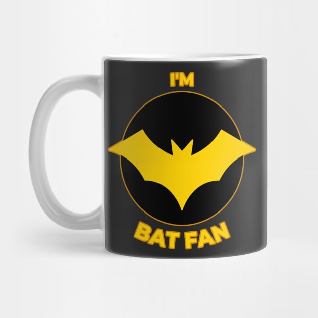 Bat Fan (Black and Gold) by Daily Detour